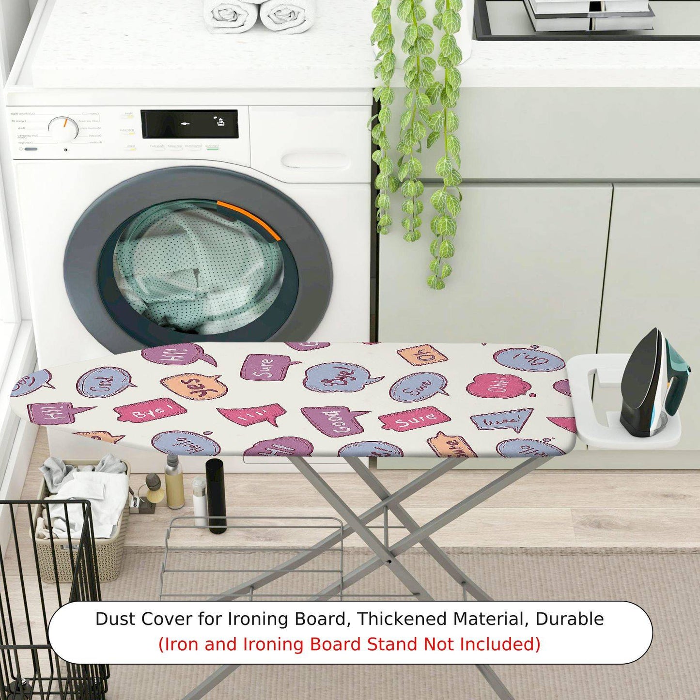 1-Piece Speech Bubble Colorful Fun  Ironing Board Cover, Universal Size, Without Board