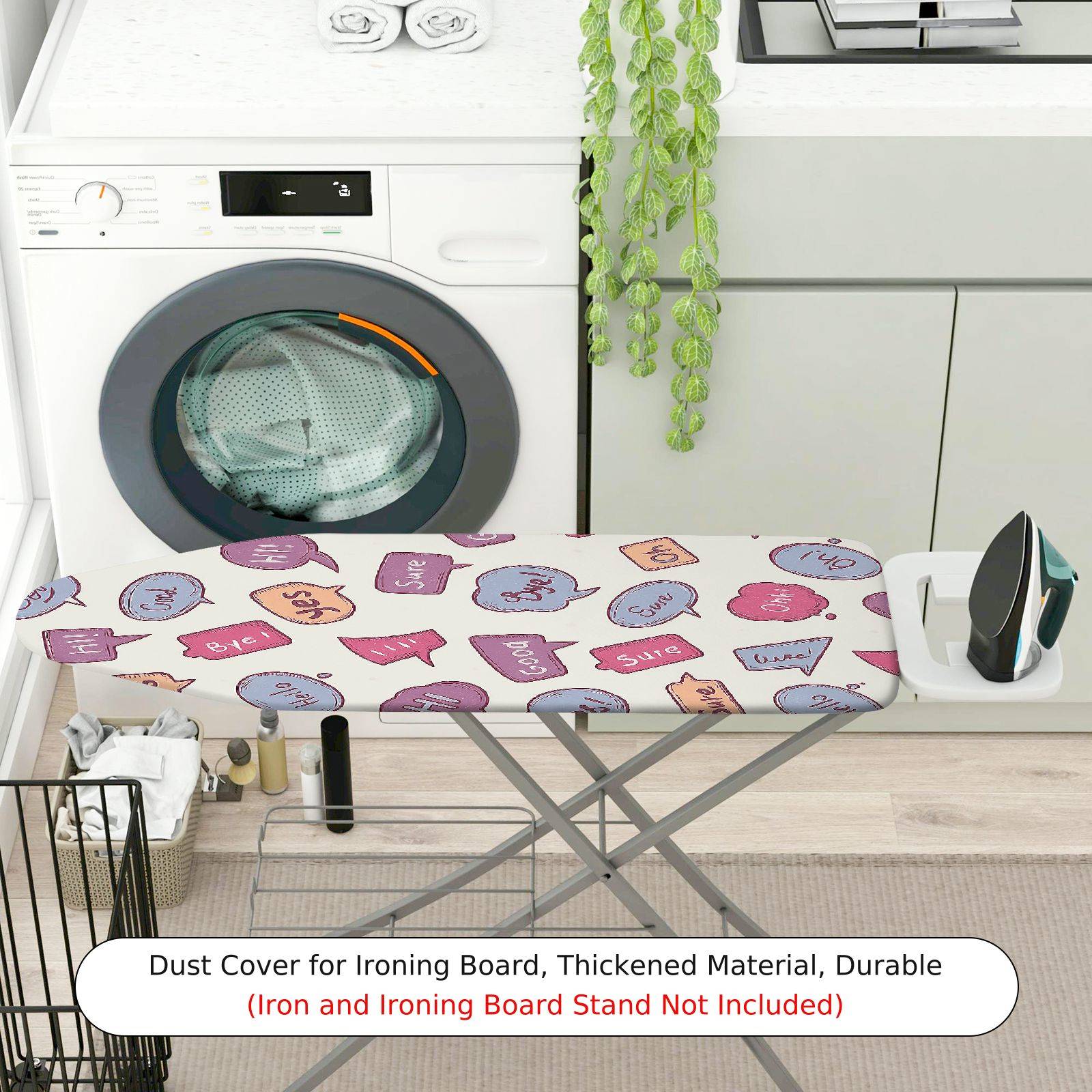 1-Piece Speech Bubble Colorful Fun  Ironing Board Cover, Universal Size, Without Board