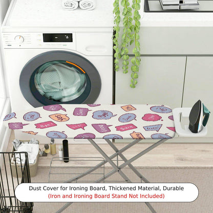1-Piece Speech Bubble Colorful Fun  Ironing Board Cover, Universal Size, Without Board