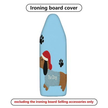 1-Piece Dog Paw Santa Christmas  Ironing Board Cover, Universal Size, Without Board