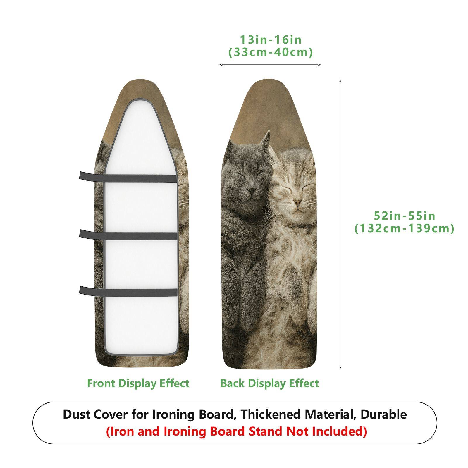 1-Piece Cute Cat Animal Print  Ironing Board Cover, Universal Size, Without Board