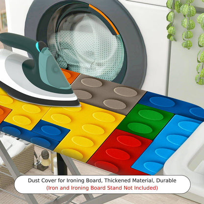 1-Piece Colorful Block Print Fun Creative  Ironing Board Cover, Universal Size, Without Board