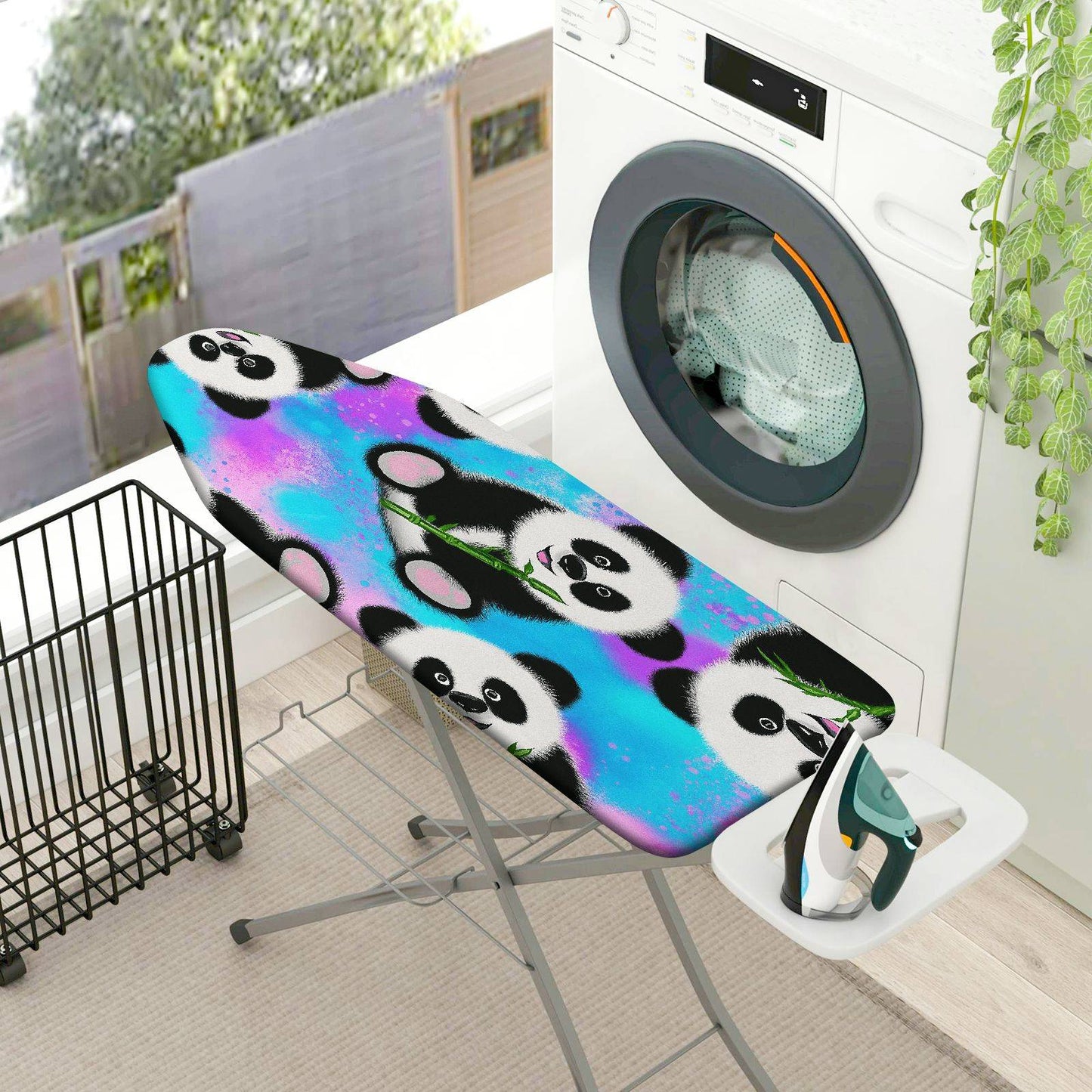 1-Piece Panda Colorful Cute  Ironing Board Cover, Universal Size, Without Board