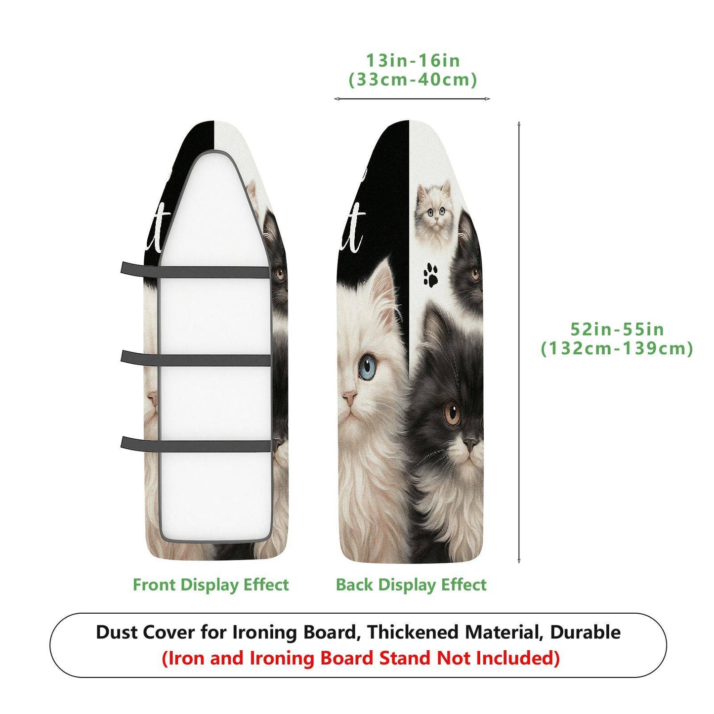 1-Piece Cat Cute Animal  Ironing Board Cover, Universal Size, Without Board