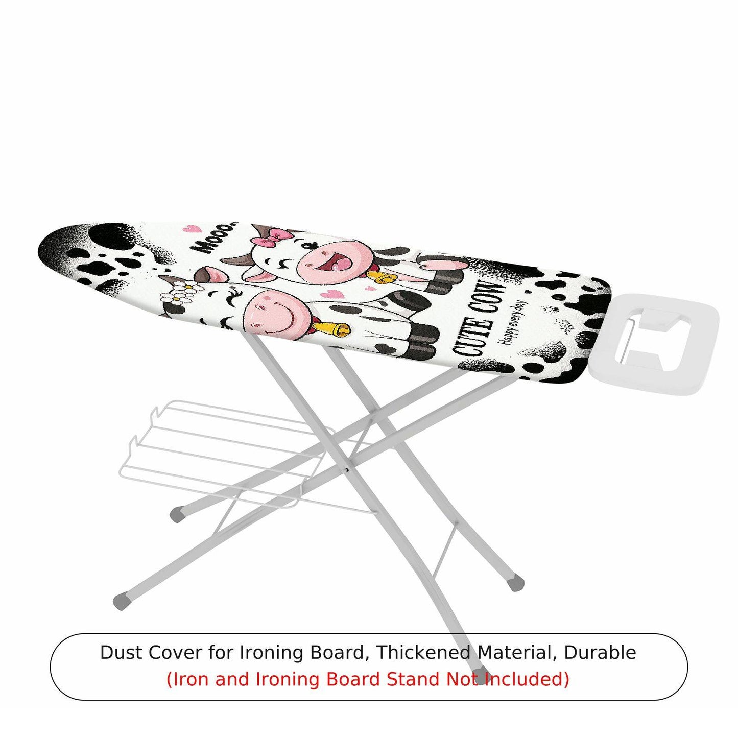 1-Piece Cow Cute Happy  Ironing Board Cover, Universal Size, Without Board