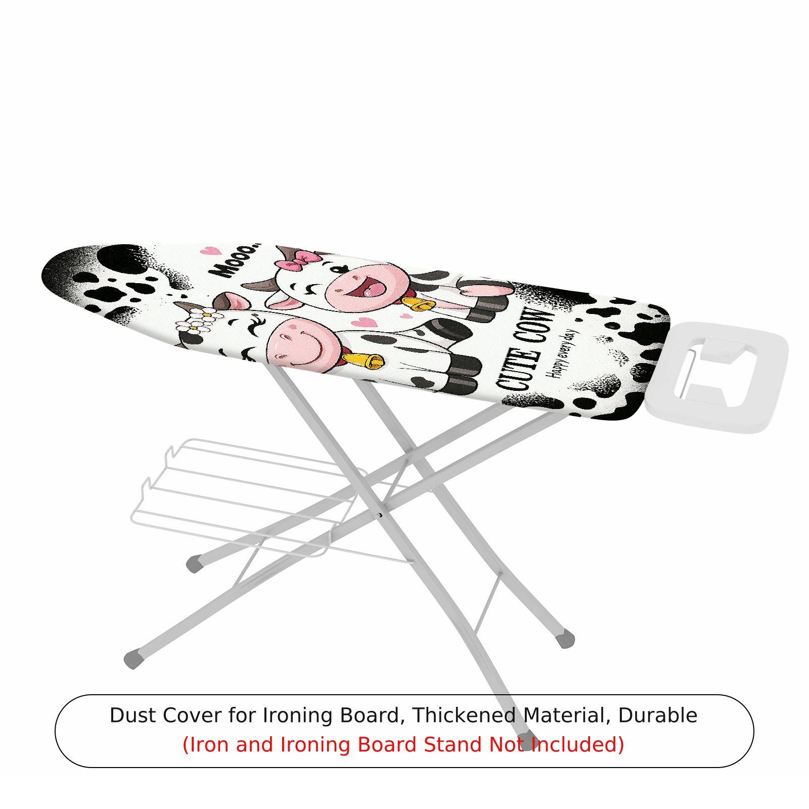 1-Piece Cow Cute Happy  Ironing Board Cover, Universal Size, Without Board
