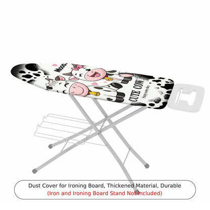 1-Piece Cow Cute Happy  Ironing Board Cover, Universal Size, Without Board