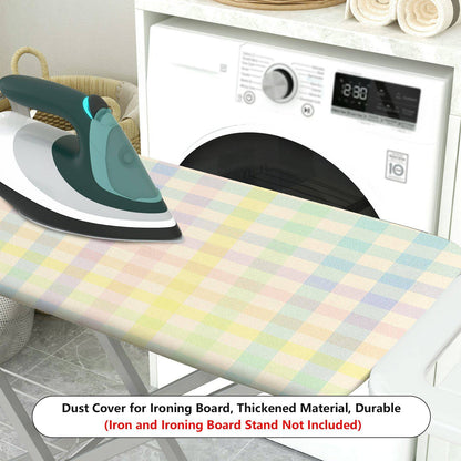 1-Piece Pastel Plaid Colorful Checkered Pattern  Ironing Board Cover, Universal Size, Without Board