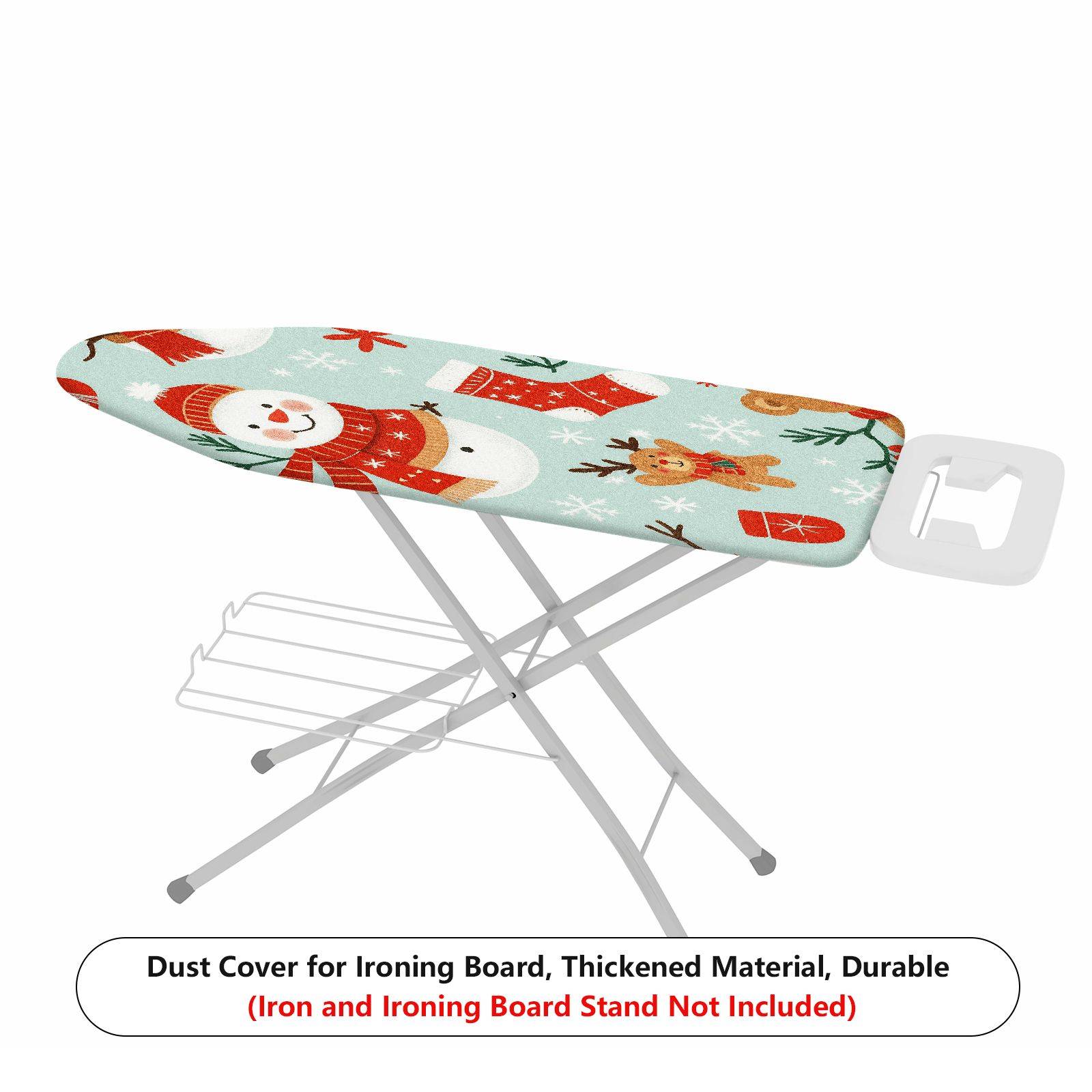 1-Piece Christmas Snowman Reindeer Santa  Ironing Board Cover, Universal Size, Without Board