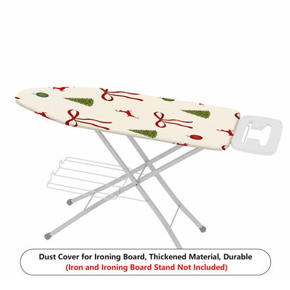 1-Piece Christmas Reindeer Ribbon  Ironing Board Cover, Universal Size, Without Board