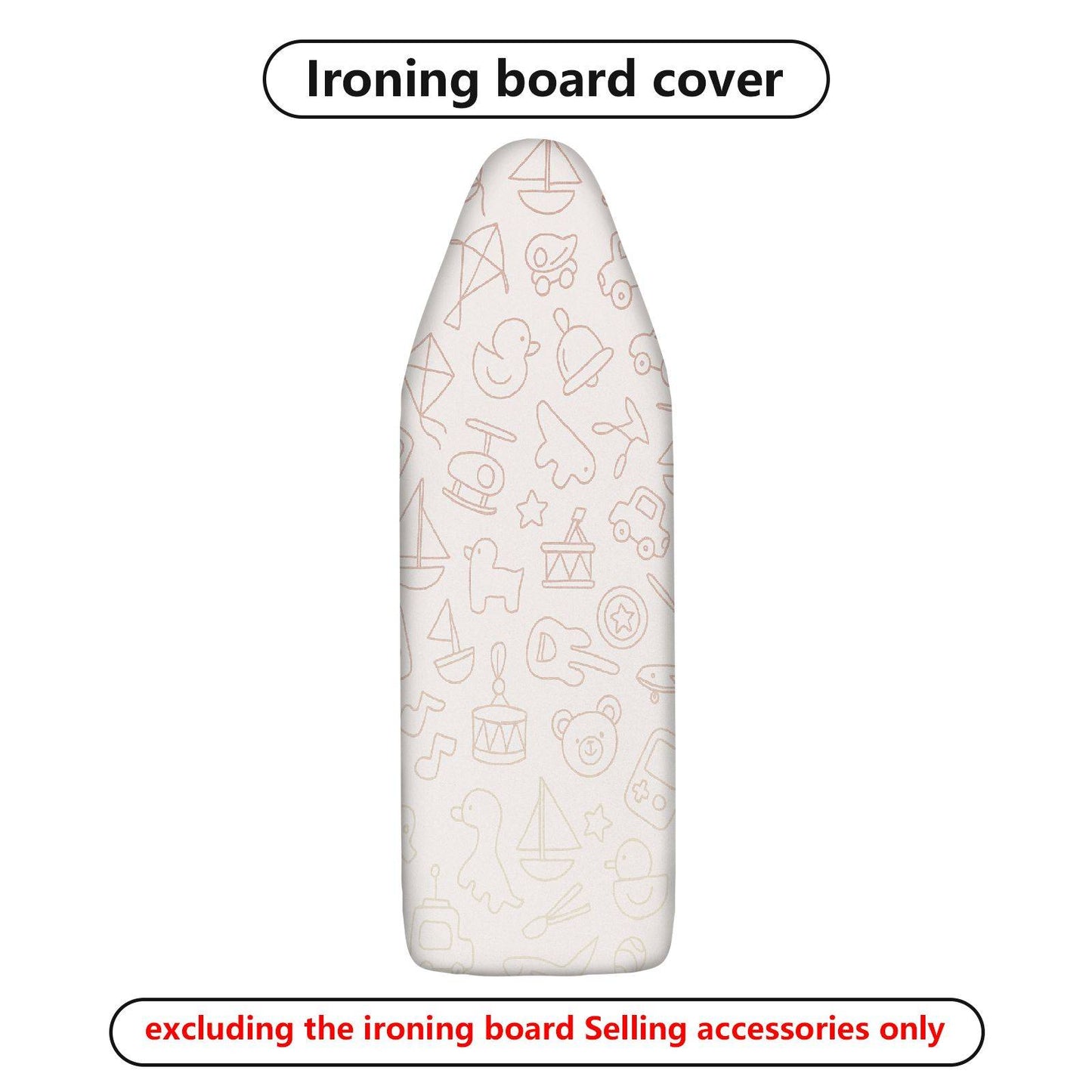 1-Piece Pattern Cute Style Fun Design  Ironing Board Cover, Universal Size, Without Board