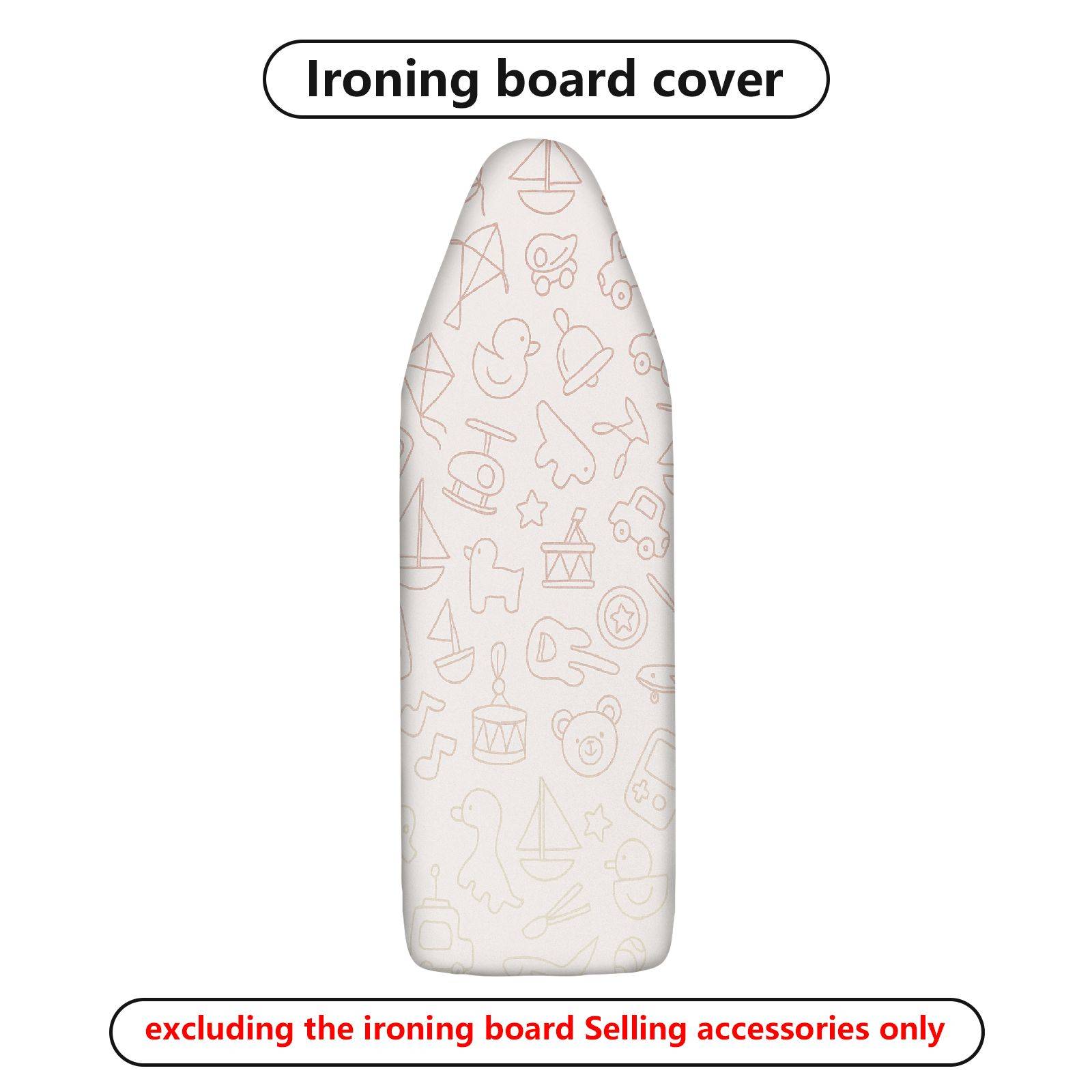 1-Piece Pattern Cute Style Fun Design  Ironing Board Cover, Universal Size, Without Board