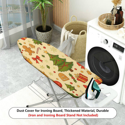 1-Piece Christmas Gingerbread Tree  Ironing Board Cover, Universal Size, Without Board