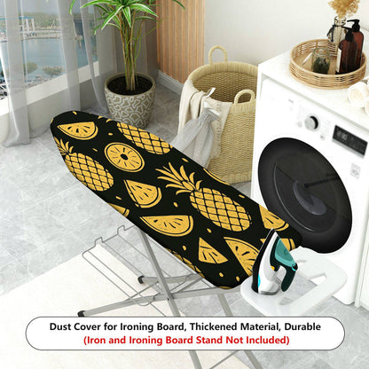 1-Piece Pineapple Fruit Pattern Black  Ironing Board Cover, Universal Size, Without Board