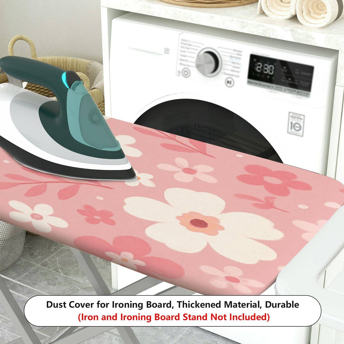 1-Piece Floral Pink Pattern Cute  Ironing Board Cover, Universal Size, Without Board