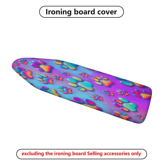 1-Piece Colorful Paw Print Pattern Modern Fun  Ironing Board Cover, Universal Size, Without Board