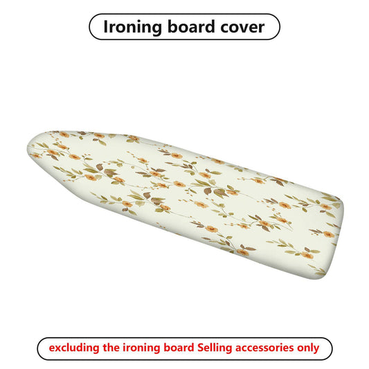 1-Piece Floral Leaf Pattern Beige  Ironing Board Cover, Universal Size, Without Board