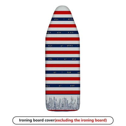 1-Piece American Flag City Skyline Star  Ironing Board Cover, Universal Size, Without Board