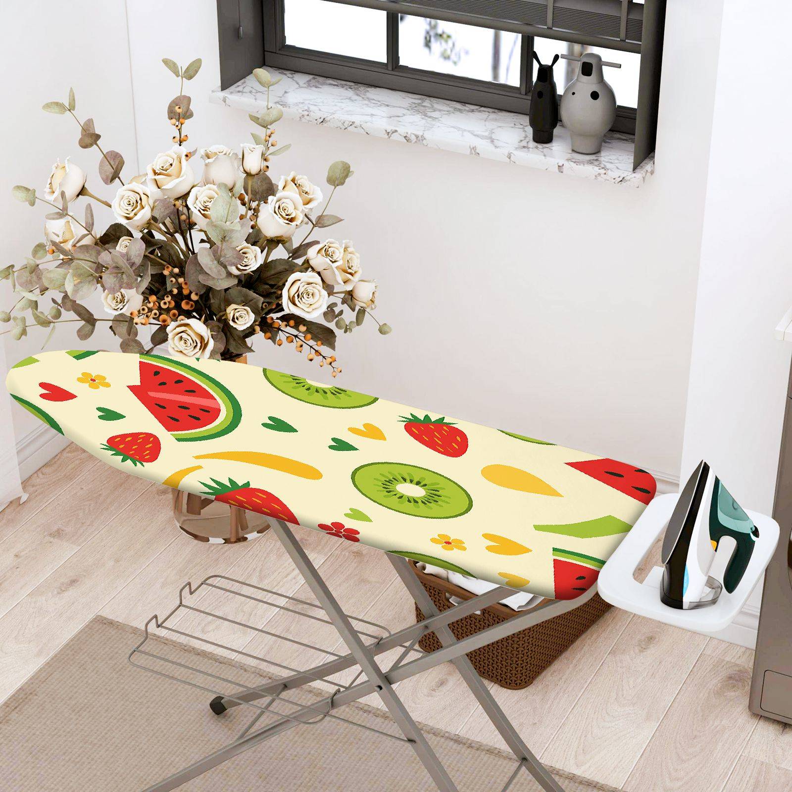 1-Piece Fruit Pattern Colorful Fun  Ironing Board Cover, Universal Size, Without Board