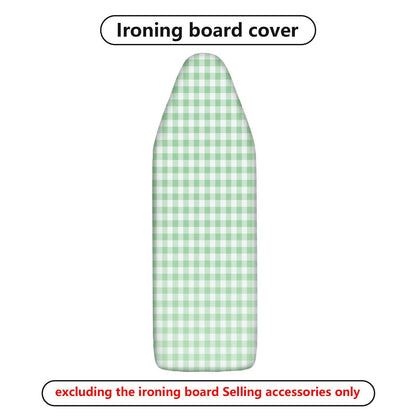 1-Piece Plaid Green Checkered  Ironing Board Cover, Universal Size, Without Board