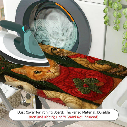 1-Piece Cat Christmas Festive  Ironing Board Cover, Universal Size, Without Board
