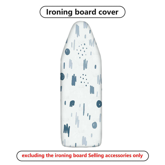 1-Piece Abstract Art Pattern White Blue Splash  Ironing Board Cover, Universal Size, Without Board