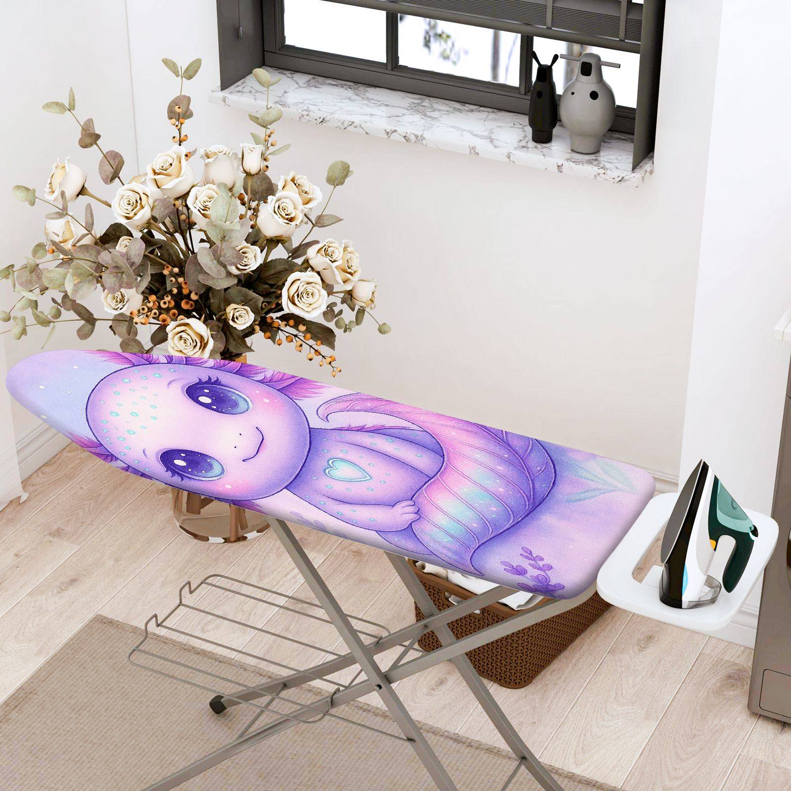 1-Piece Purple Cute  Ironing Board Cover, Universal Size, Without Board