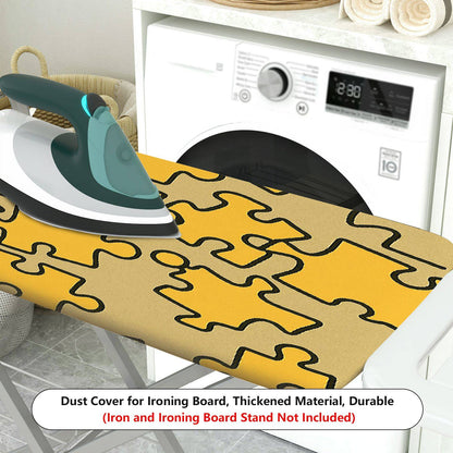 1-Piece Puzzle Yellow Fun  Ironing Board Cover, Universal Size, Without Board
