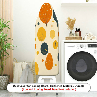 1-Piece Abstract Retro Circle Leaf  Ironing Board Cover, Universal Size, Without Board