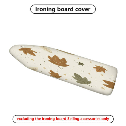 1-Piece Leaf Pattern Autumn Beige  Ironing Board Cover, Universal Size, Without Board