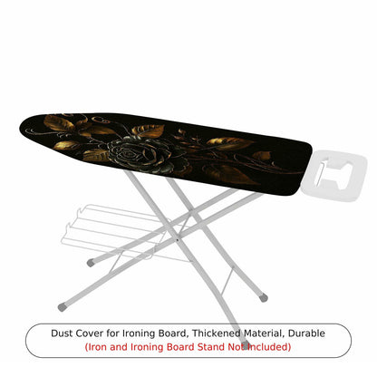 1-Piece Floral Elegant Black  Ironing Board Cover, Universal Size, Without Board