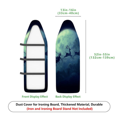 1-Piece Moonlight Reindeer Christmas  Ironing Board Cover, Universal Size, Without Board