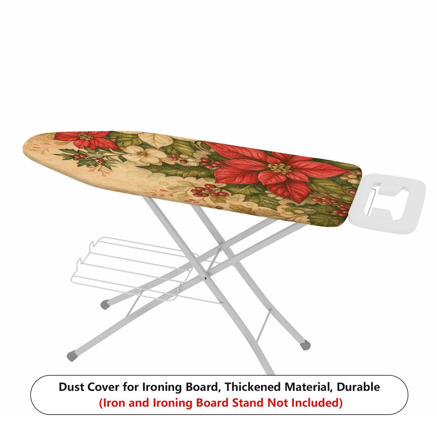 1-Piece Christmas Floral Festive  Ironing Board Cover, Universal Size, Without Board