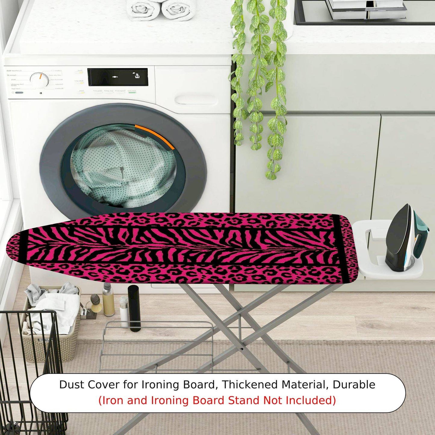 1-Piece Zebra Leopard Pink  Ironing Board Cover, Universal Size, Without Board