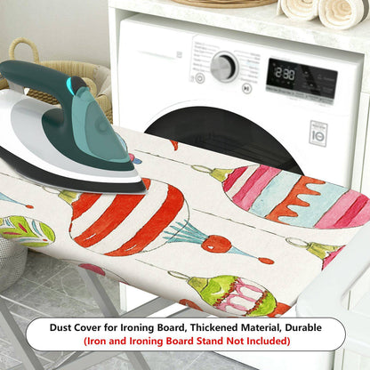 1-Piece Christmas Baubles Festive Ornament  Ironing Board Cover, Universal Size, Without Board