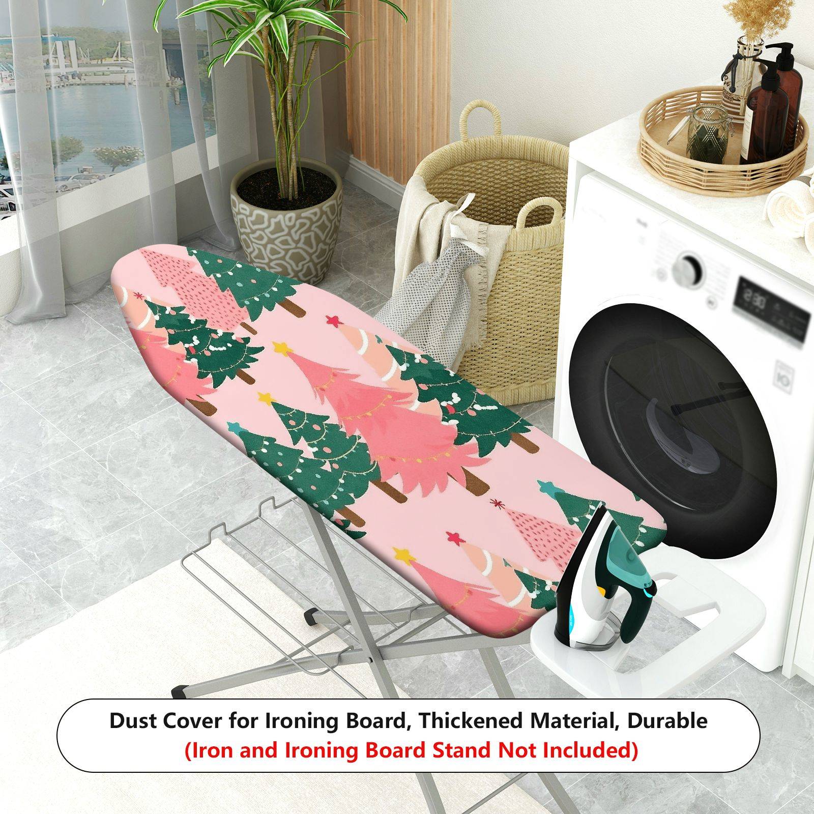 1-Piece Christmas Tree Holiday Festive  Ironing Board Cover, Universal Size, Without Board