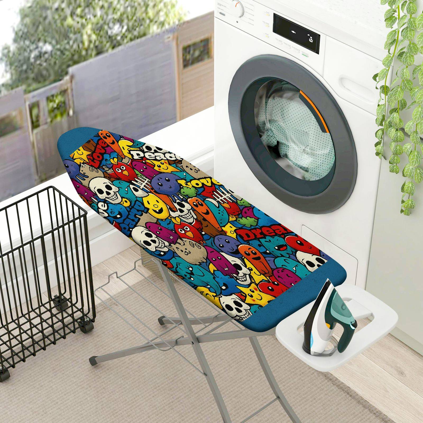1-Piece Colorful Fun  Ironing Board Cover, Universal Size, Without Board