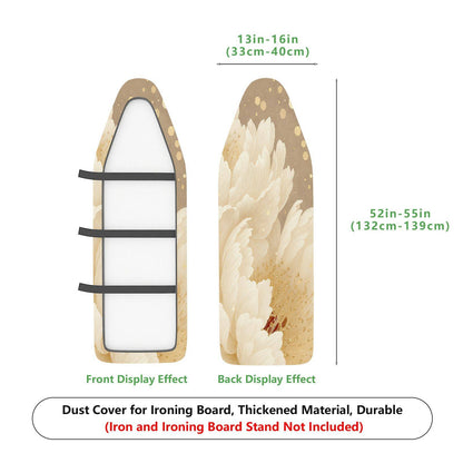 1-Piece Floral Beige Gold  Ironing Board Cover, Universal Size, Without Board