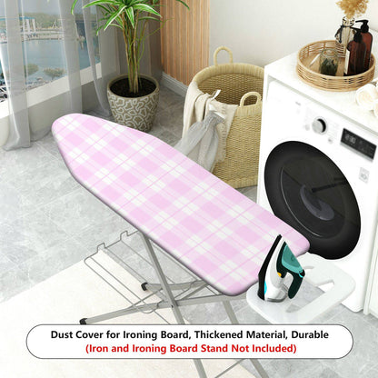 1-Piece Pink Plaid Pastel  Ironing Board Cover, Universal Size, Without Board
