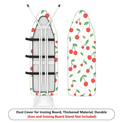 1-Piece Cherry Pattern Fruit Design Green Leaf  Ironing Board Cover, Universal Size, Without Board