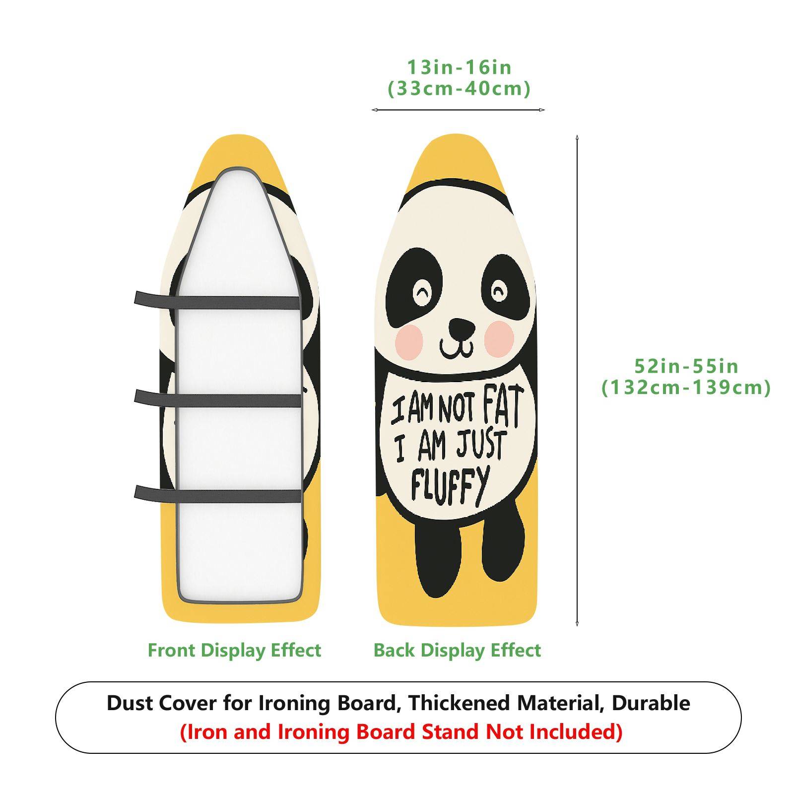 1-Piece Panda  Cute  Ironing Board Cover, Universal Size, Without Board