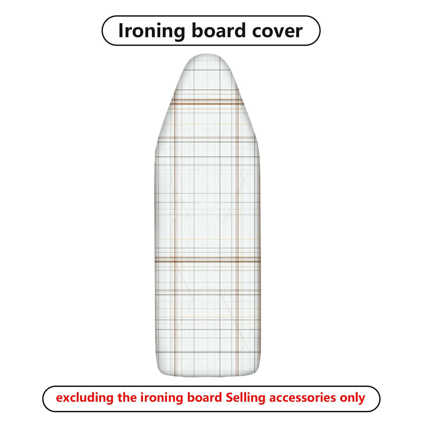 1-Piece Plaid Grid Pattern White Theme  Ironing Board Cover, Universal Size, Without Board