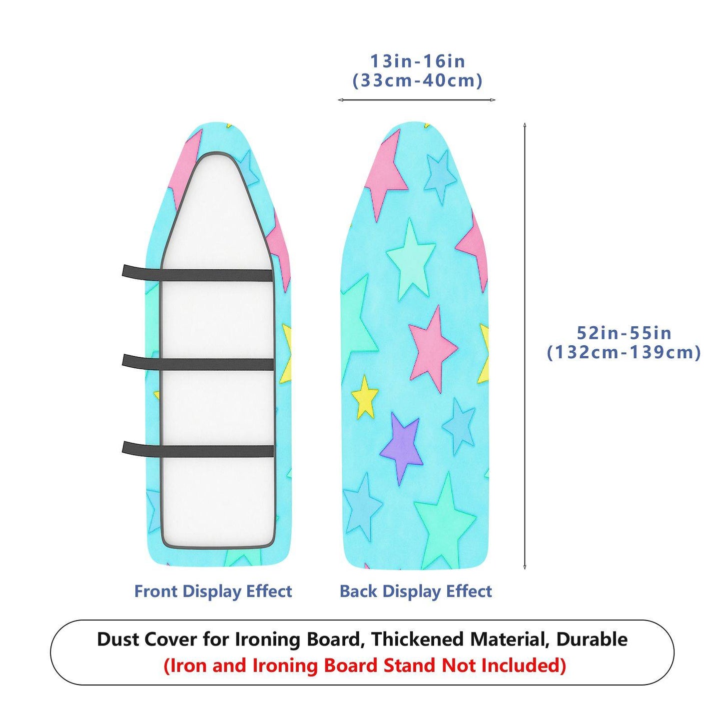 1-Piece Star Pattern Colorful Fun  Ironing Board Cover, Universal Size, Without Board