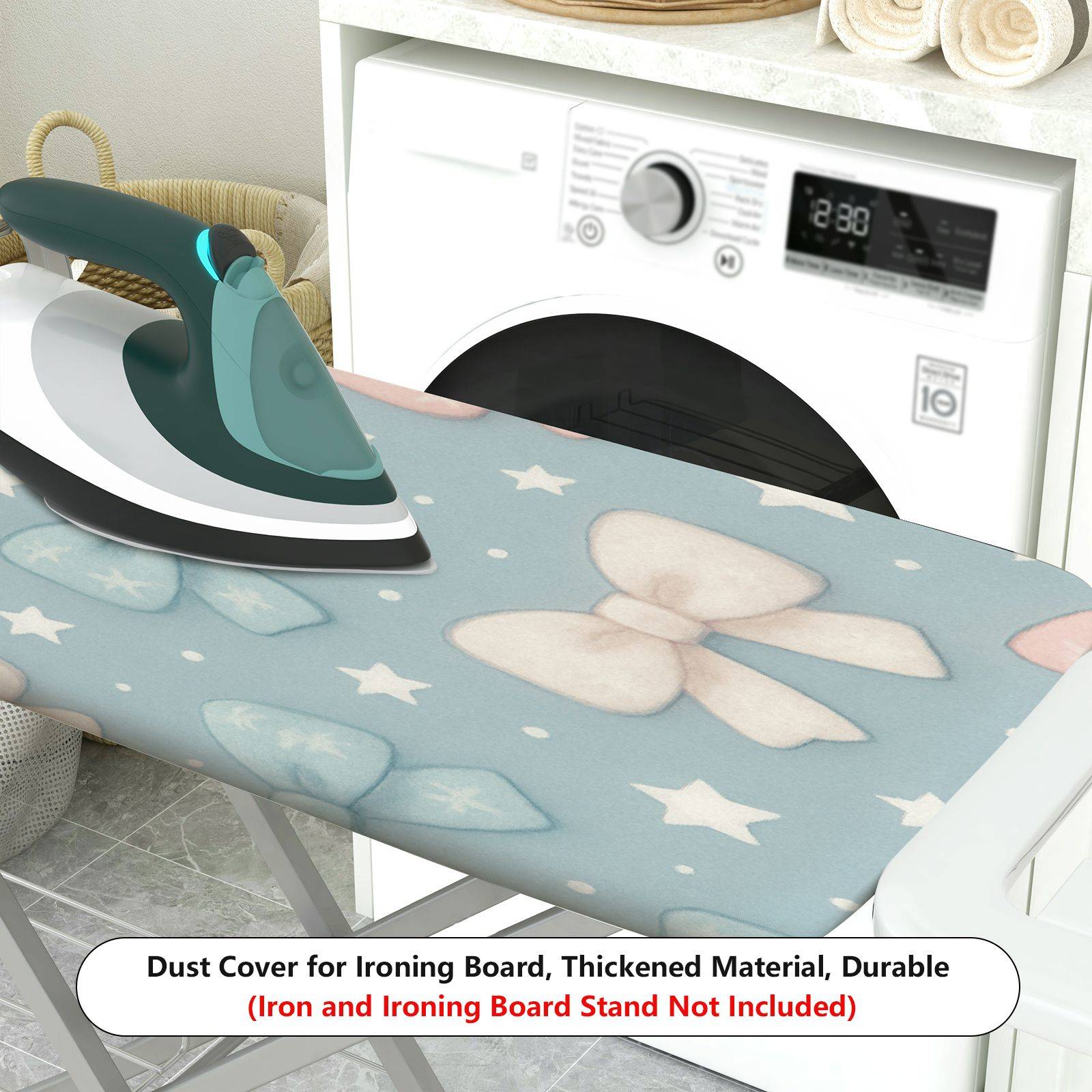 1-Piece Cute Bow Star Pattern  Ironing Board Cover, Universal Size, Without Board