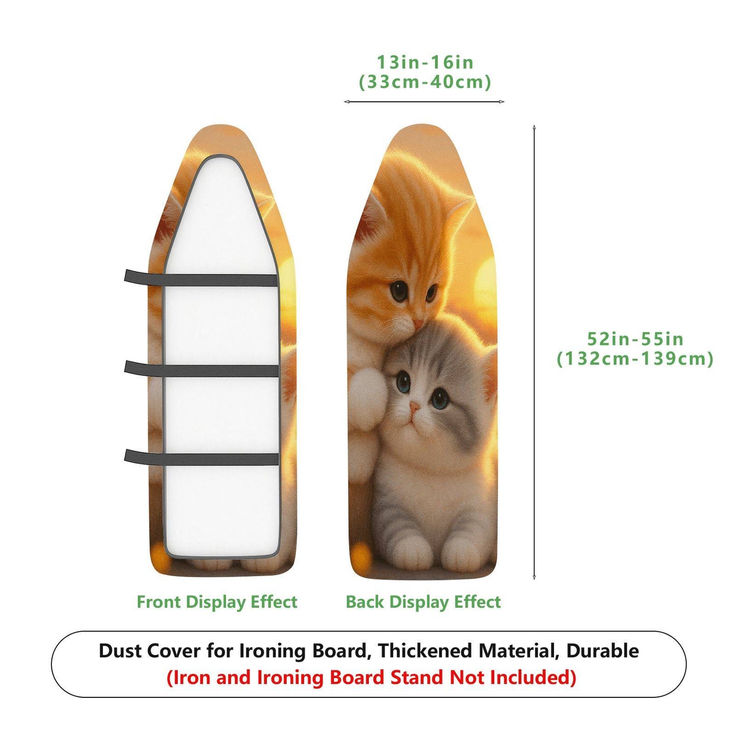 1-Piece Cute Cat Cozy Warm  Ironing Board Cover, Universal Size, Without Board