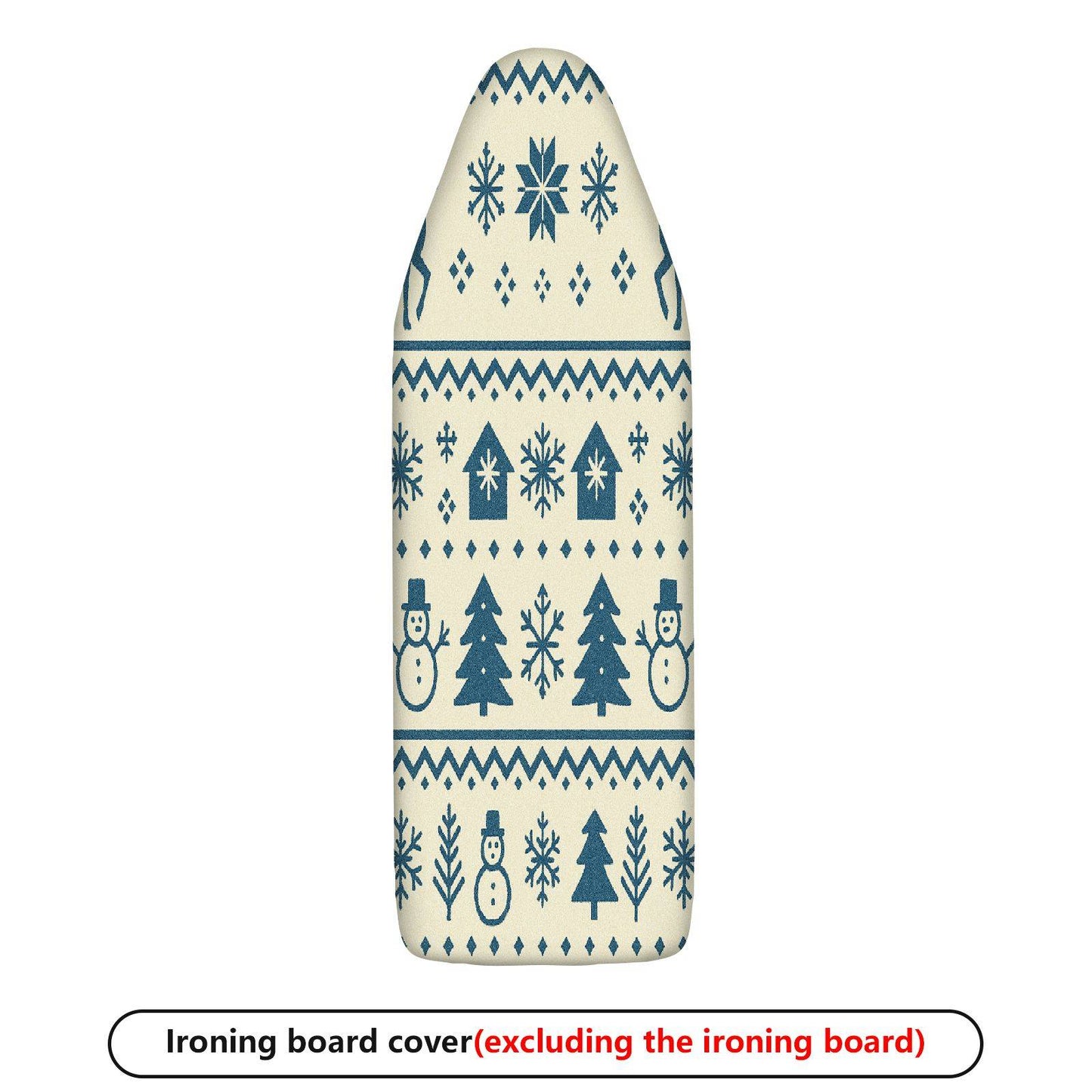 1-Piece Snowman Snowflake Christmas  Ironing Board Cover, Universal Size, Without Board
