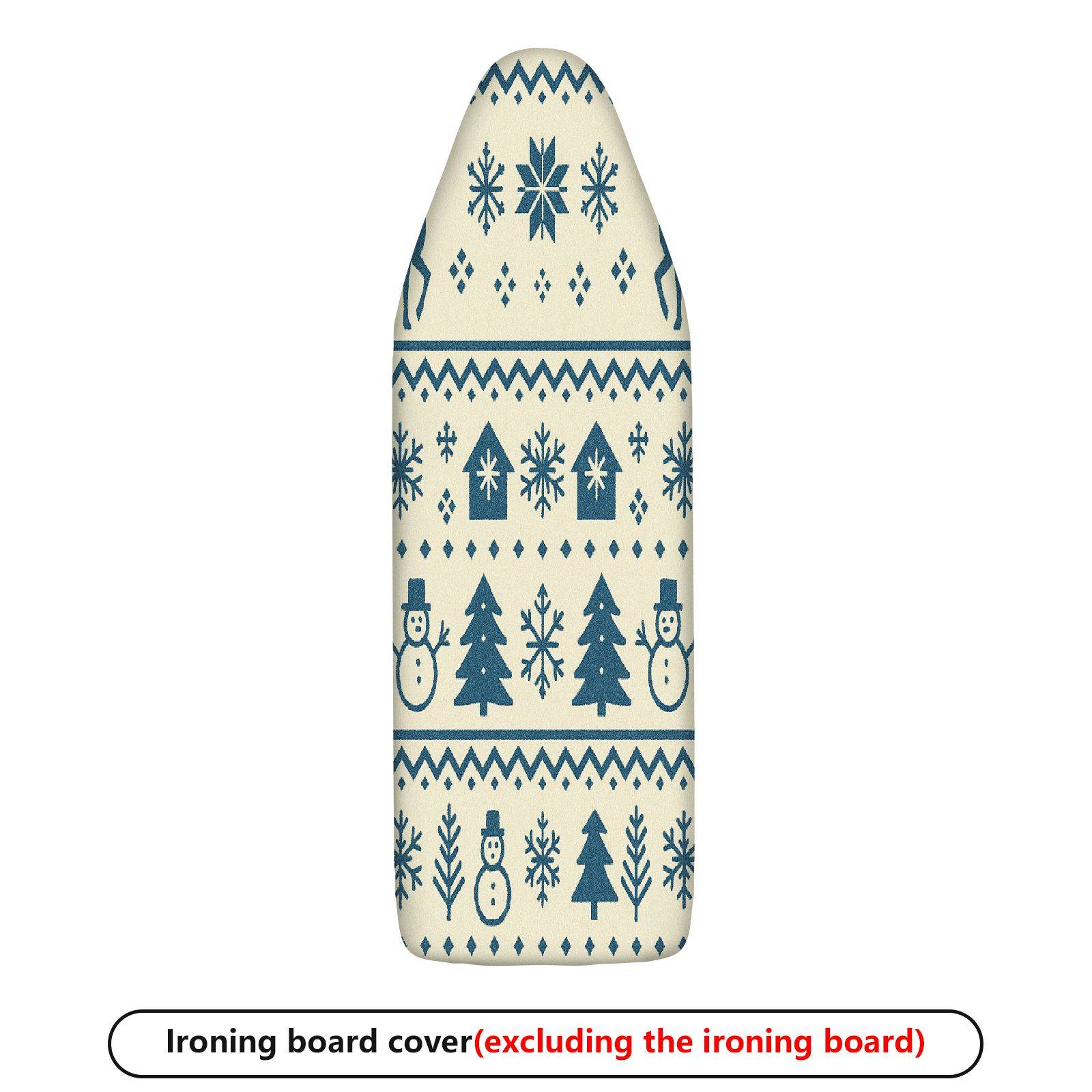 1-Piece Snowman Snowflake Christmas  Ironing Board Cover, Universal Size, Without Board