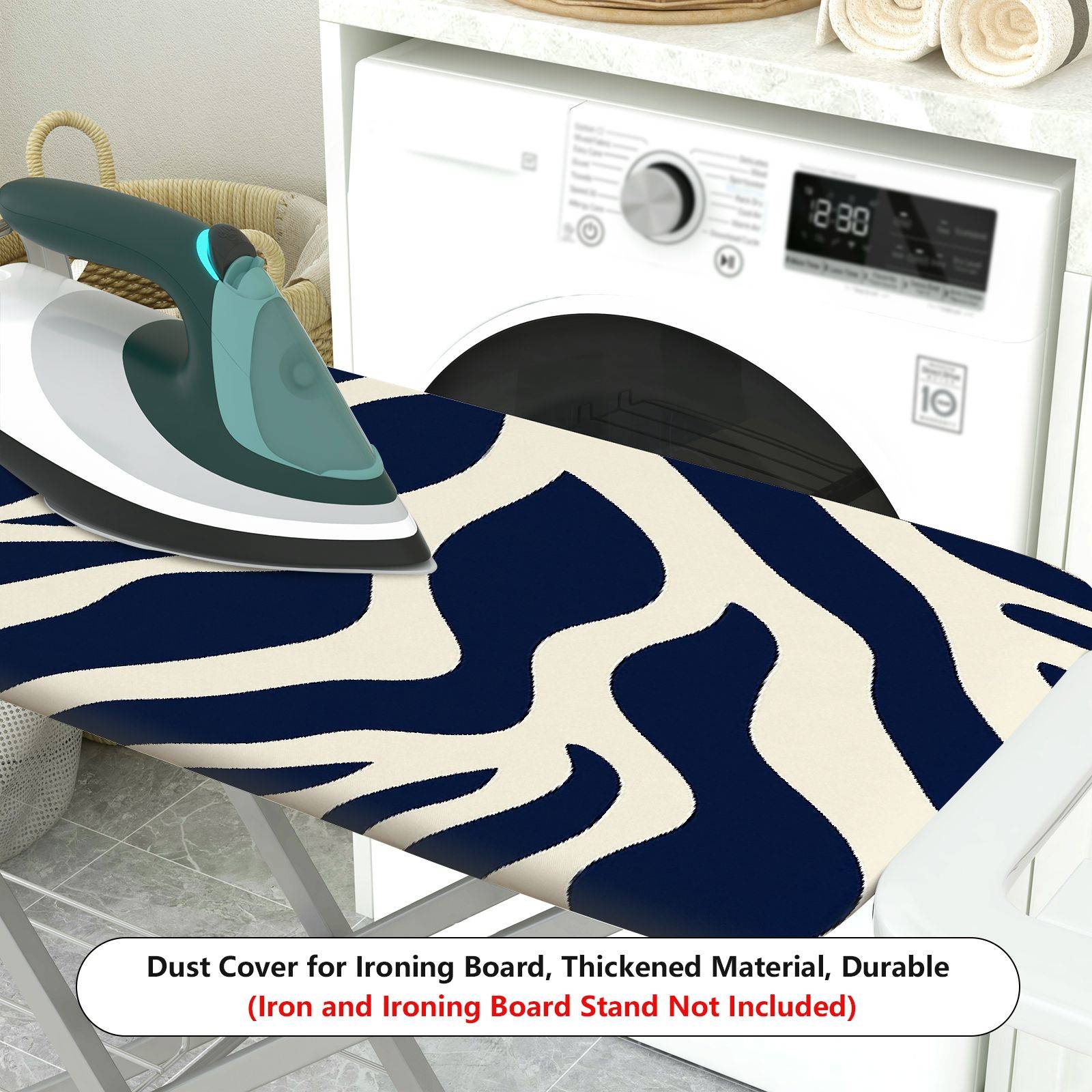 1-Piece Zebra Pattern Striped Chic  Ironing Board Cover, Universal Size, Without Board