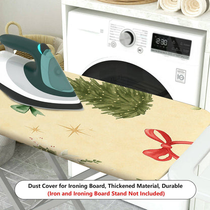 1-Piece Christmas Tree Bow Holly  Ironing Board Cover, Universal Size, Without Board