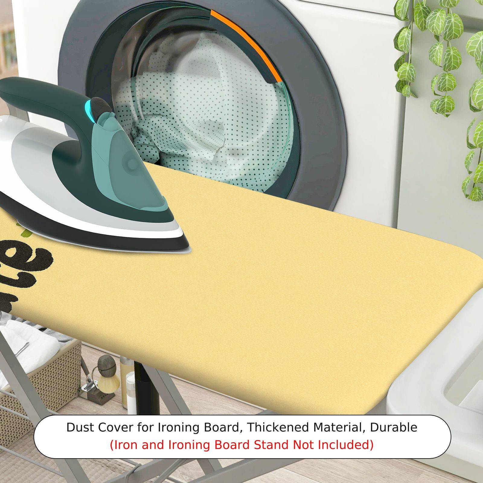 1-Piece Cute Panda Yellow  Ironing Board Cover, Universal Size, Without Board